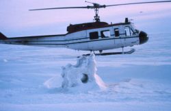 NOAA helicopter N56RF operating on the frozen seas of northern Alaska. Image