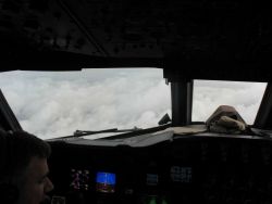 Flying over cumulus. Image