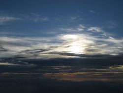 Dawn seen on return from Hurricane Karl mission. Image