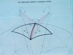 Diagram used to explain theory behind satellite triangulation program. Image