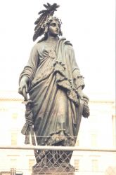 Statue of Freedom after restoration work and prior to being placed back atop the Capitol Building. Photo