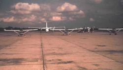 NOAA de Havilland Buffalo N13689 parked on tarmac. Image