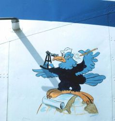 Disney Coast and Geodetic Survey Eagle as nose art on the NOAA de Havilland Buffalo N13689. Image