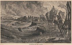 Earthquake and tsunami at Lisbon, Portugal Image
