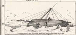Illustrations in Petermann's Geographische Mittheilungen of German Arctic Expedition of 1868 stuck in the ice. Image