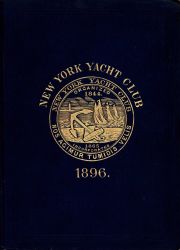 Embossed book jacket of handbook for New York Yacht Club 1896. Image