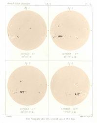 Astronomical Engravings Illustrating Solar Phenomena prepared at the Harvard Observatory under the direction of Joseph Winlock Image