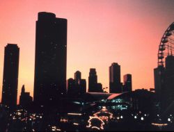Chicago skyline at dusk Image