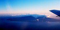 Aerial view of a Hawaiian island. Image