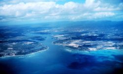 A view of Pearl Harbor from the air Image