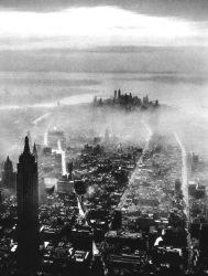 Early morning mist over New York City Image
