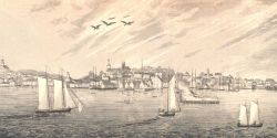 Eastern view of Plymouth from the harbor Image
