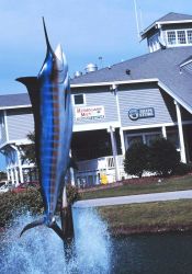 Fish art at Pirate's Cove Marina and home sites Image