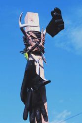 Modern art? or fishermen's gear? Scene on a piling Image