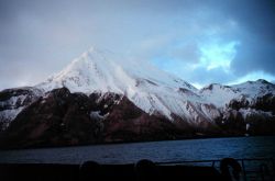 An Aleutian peak and coastline Image