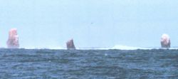 Alijos Rocks in the middle of nowhere off the Mexican Coast. Image