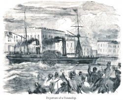 Departure of a steamship Image