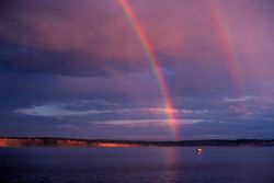 A spectacular double rainbow. Image
