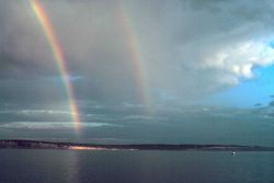 A spectacular double rainbow. Image