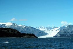 A glacier making its way to the sea in Icy Bay. Image