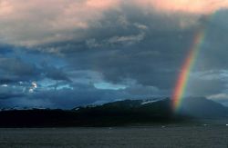 A rainbow somewhere along the Alaska Peninsula. Image