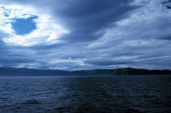 Dramatic cloud formation over the Puale Bay area of the Alaska Peninsula. Image