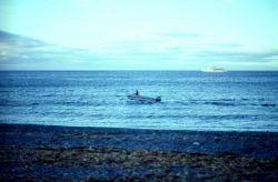 NOAA Ship RAINIER crew beach party at Chowiet Island in the Semidi Island group southwest of Kodiak Island Image