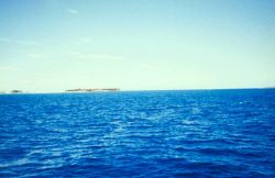 Approaching Fort Jefferson from the east. Image