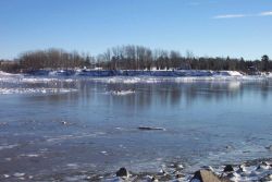 A frozen arm of Penobscot Bay near South Thomaston. Image