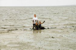 Mud bottom, as opposed to sand bottom, characterizes much of the near shore area on the sounds and tidal creeks of Georgia's Golden Isles. Image