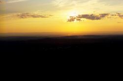 Sunset as seen by a lightkeeper from a Bilby tower. Image