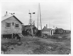 Bering Sea village scene. Image