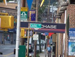 Looking down Bay Street on Staten Island. Image