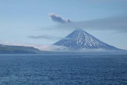 Mount Cleveland erupting ash Image