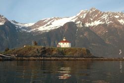 Eldred Rock Lighthouse in Lynn Canal. Image