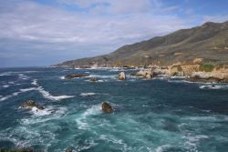 Looking north along the rocky Big Sur coast near Granite Canyon. Image