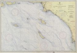 C&GS Chart 5101A, 1939, a prototype chart incorporating bathymetry acquired with RAR navigation by the C&GS out to oceanic depths Image
