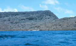 Copra drying shed on shore of Truk Lagoon Image