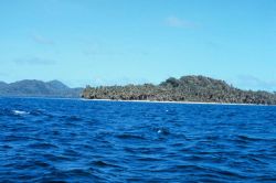 Coralline beach on volcanic island Image