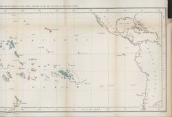 Eastern half of Darwin's coral reef types and their distribution. Image