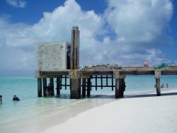 Remains of a pier at Green Island, Kure Atoll Image