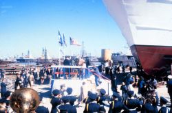 Launching ceremony for the NOAA Ship CHAPMAN. Image