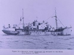 Research vessel ALBATROSS III assigned to Woods Hole in 1948. Image