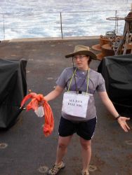All Back Full Wog displaying name tag during equator crossing ceremony on the NOAA Ship KA'IMIMOANA (R333) Image