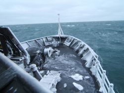 Light icing on the NOAA Ship MILLER FREEMAN. Image