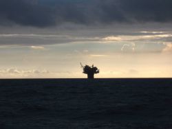 Large deepwater offshore oil platform Image