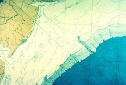Bathymetric map of the United States continental shelf and slope off the New York Bight area Image