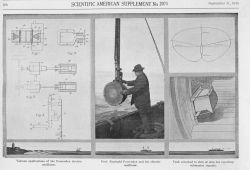 Reginald Fessenden and his electric oscillator, the first acoustic device to receive echoes from the bottom as well as from an obstruction in the wate Image