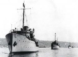 Coast and Geodetic Survey Ship parade leaving Lake Union Image