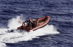 Rigid Inflatable Hull Boat off MALCOLM BALDRIGE. Image